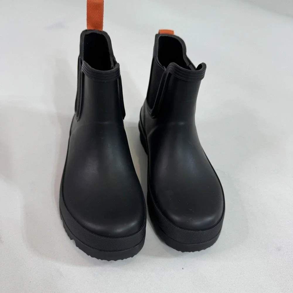 SWIMS Rain Boots Mens Size 3‎ Black Waterproof Rubber Chelsea Ankle Slip On